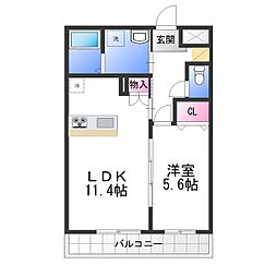 和泉市阪本町アパート 1LDKの間取図画像