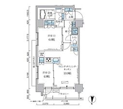 パークアクシス両国馬車通り 2LDKの間取図画像