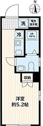 LiveFlat蓮沼 ワンルームの間取図画像