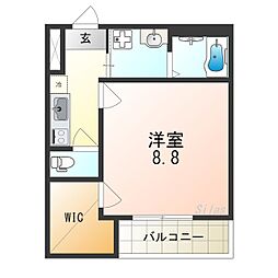 フレール2番館 1Kの間取図画像