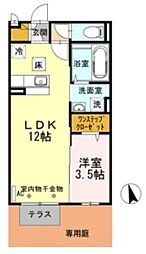 ファインセジュール 1LDKの間取図画像