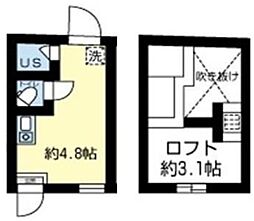 グロスピエール高円寺 ワンルームの間取図画像