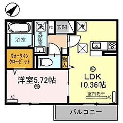 神戸市西神・山手線 長田駅 徒歩6分の賃貸アパート 1階1LDKの間取り