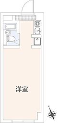ル・ソレイユ自由ケ丘 ワンルームの間取図画像