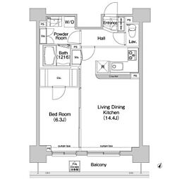 コンフォリア三田EAST 1LDKの間取図画像