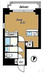 グラントゥルース神田岩本町 1Kの間取図画像