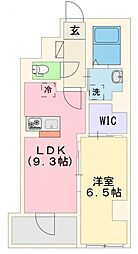アローネ浅草 1LDKの間取図画像