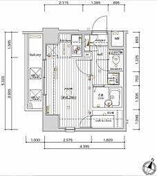 レピュア大塚 1Kの間取図画像