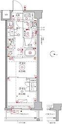 クレイシアIDZ幡ヶ谷 2Kの間取図画像