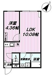 （仮）グランディール羽村 3階1LDKの間取り