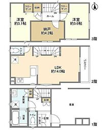 Kolet谷塚 1階2SLDKの間取り