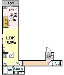 セレスティア小豆沢 1階1LDKの間取り