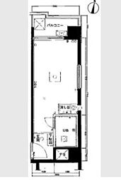 グレィス北上野 ワンルームの間取図画像