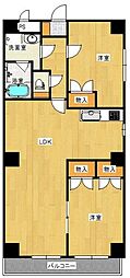 プラムグローブ 2階2LDKの間取り
