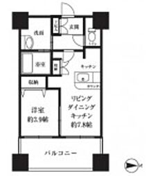 HF西新宿レジデンスWEST 1DKの間取図画像