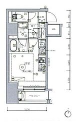 RELUXIA品川西大井 10階ワンルームの間取り