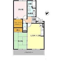 ファースト西浜 2階2LDKの間取り