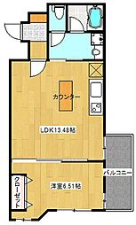 アンフィニティ 1LDKの間取図画像
