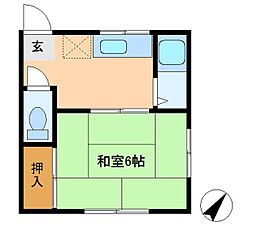 ふじハイツ 1Kの間取図画像