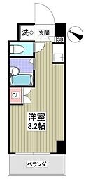 メゾン・ド・ディマンシェ 3階ワンルームの間取り