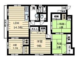 エクセル永山 2階4LDKの間取り