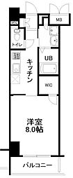 アンブローズ仙川 1Kの間取図画像