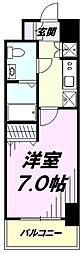 KDXレジデンス立川 1Kの間取図画像