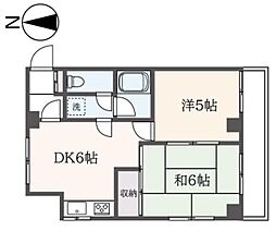 ラカーサモモイ 2DKの間取図画像