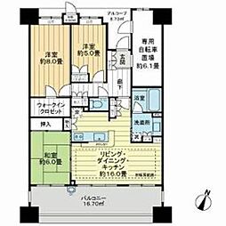 コンフォールスクエアさいたま新都心 3LDKの間取図画像