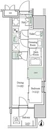 ブルックサイドレジデンス木場 2Kの間取図画像