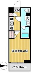 SHOKEN Residence川崎登戸WEST 1階1Kの間取り