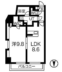 ヴォーガコルテ西小山 6階1LDKの間取り