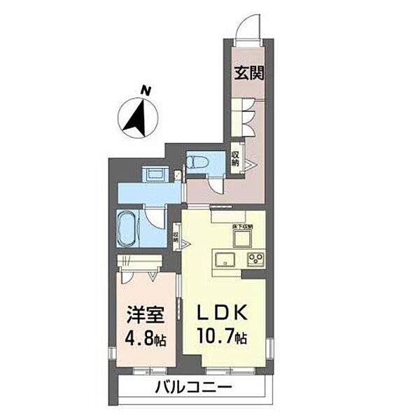 錦町2丁目ＰＪ 102｜宮城県仙台市青葉区錦町２丁目(賃貸マンション1LDK・1階・46.05㎡)の写真 その2