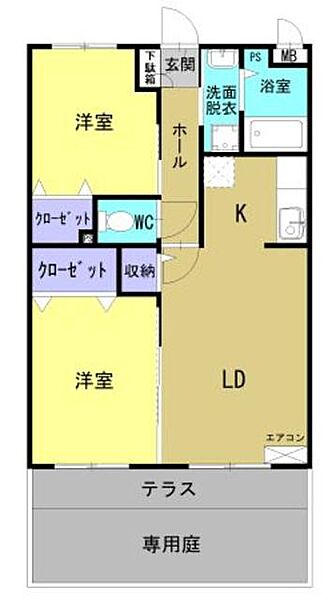 （仮称）松江芭蕉マンション 103｜熊本県八代市松江町(賃貸マンション2LDK・1階・50.51㎡)の写真 その2