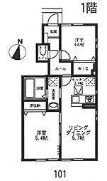 ラルーチェ 2LDKの間取図画像