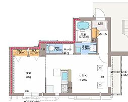 メイヤーシャーメゾン 1LDKの間取図画像