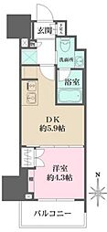 ルフォンプログレ元浅草マークス 1DKの間取図画像