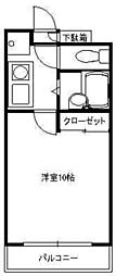 グレイトハイツ社領 1Kの間取図画像