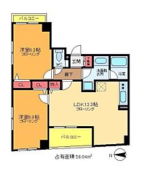 Ｐａｒｋ　ＡＹＡＳＥ 3階2LDKの間取り