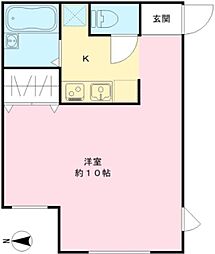 モデュロール高井戸 ワンルームの間取図画像