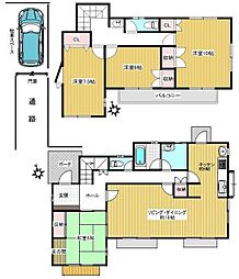 宮坂1丁目戸建 1階4LDKの間取り