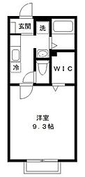 スクエアオーワダ 1Kの間取図画像