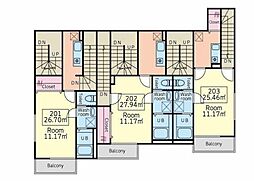 ＢＣ南馬込 2階1Kの間取り