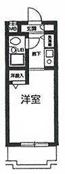 ライフポイント方南町 1階ワンルームの間取り