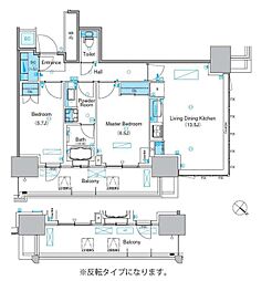 パークアクシス豊洲キャナル 2LDKの間取図画像