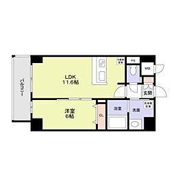 Avenir新深江 1LDKの間取図画像