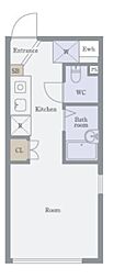 Fusion上板橋 ワンルームの間取図画像
