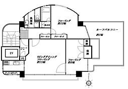 パラッツオ大山 3階2LDKの間取り