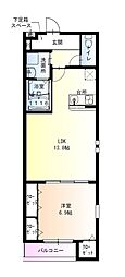 フジパレス堺百舌鳥梅町 1LDKの間取図画像