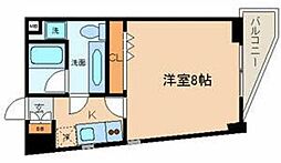 フェリシティ藍 1Kの間取図画像